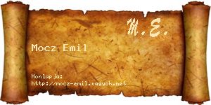 Mocz Emil névjegykártya