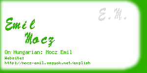 emil mocz business card